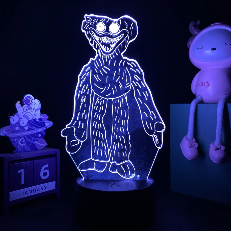Huggy Wuggy LED-Lampe mit 3D Effekt