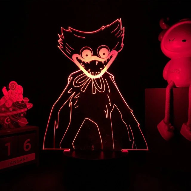 Huggy Wuggy LED-Lampe mit 3D Effekt
