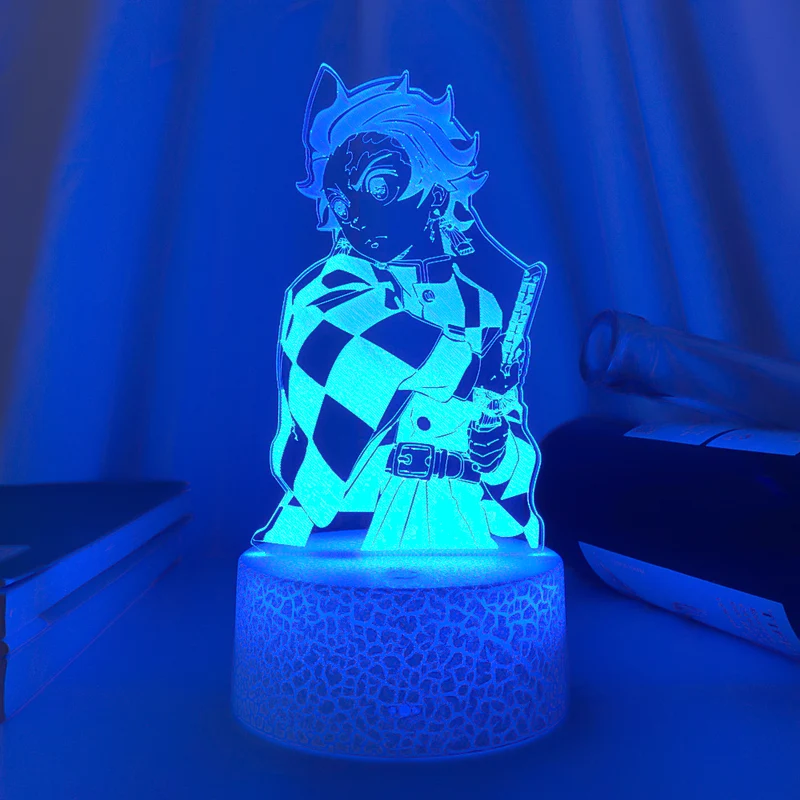Kimetsu No Yaiba Tanjiro Kamado Nacht Licht mit Demon Slayer Motiv