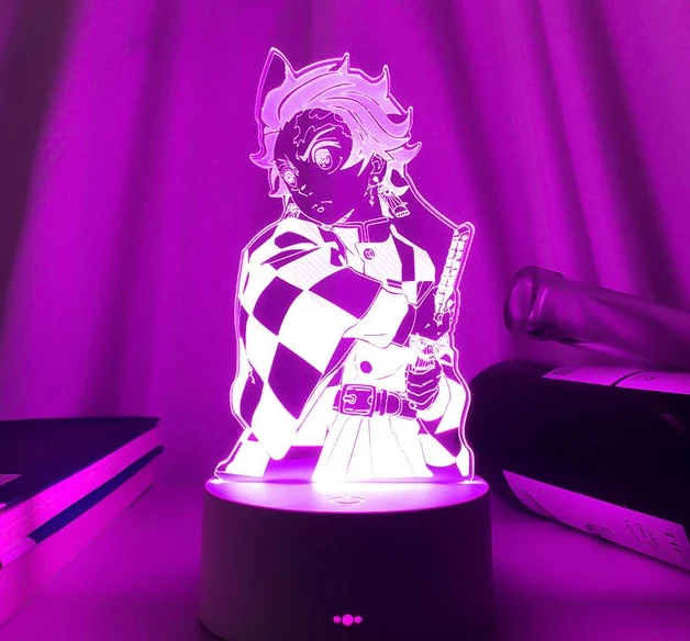 Kimetsu No Yaiba Tanjiro Kamado Nacht Licht mit Demon Slayer Motiv