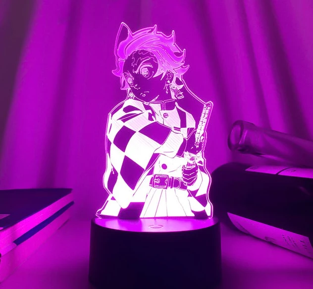 Kimetsu No Yaiba Tanjiro Kamado Nacht Licht mit Demon Slayer Motiv