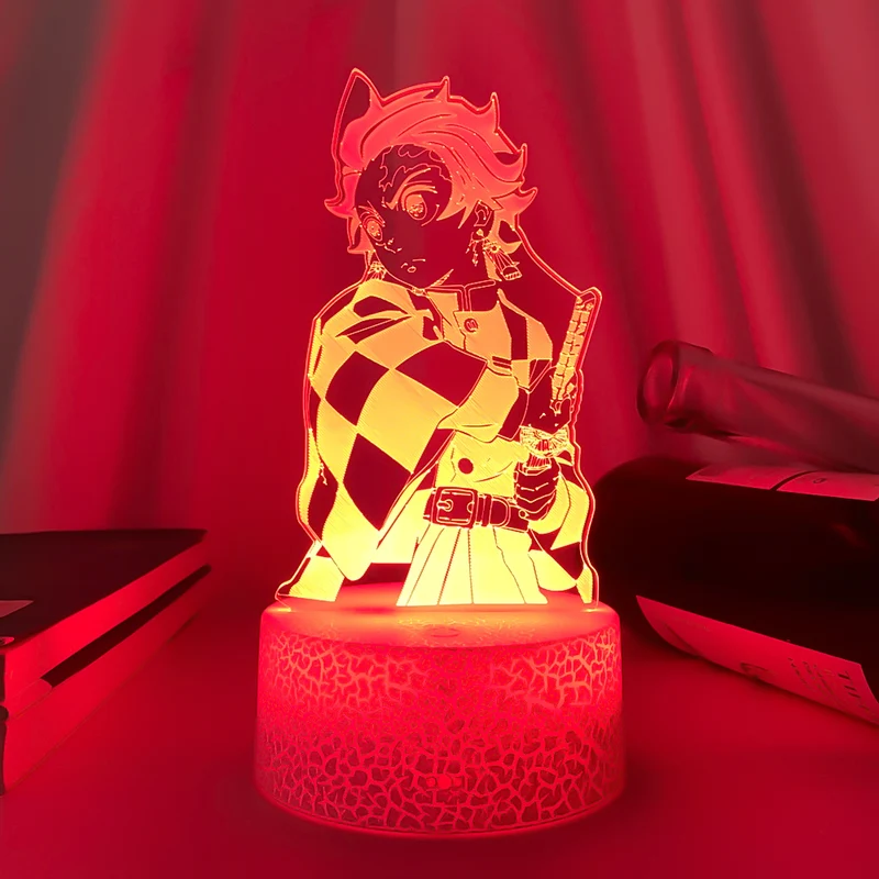 Kimetsu No Yaiba Tanjiro Kamado Nacht Licht mit Demon Slayer Motiv