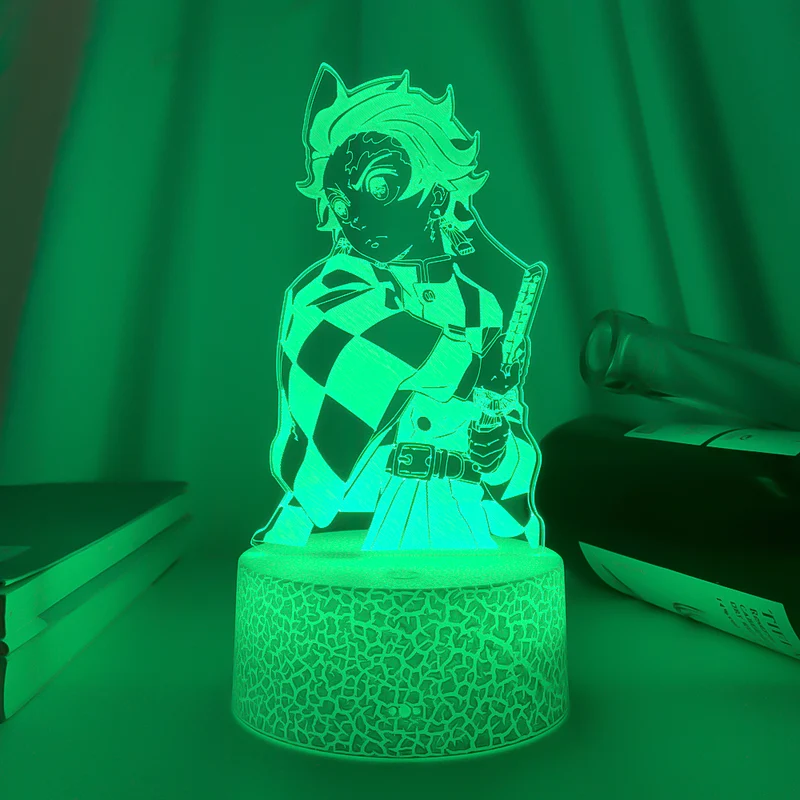 Kimetsu No Yaiba Tanjiro Kamado Nacht Licht mit Demon Slayer Motiv