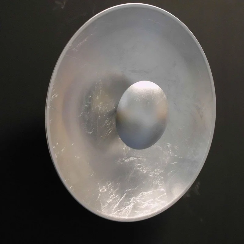 Aura Sol Silber Wand- & Deckenleuchte Blattfolienversilbert Ø 40cm