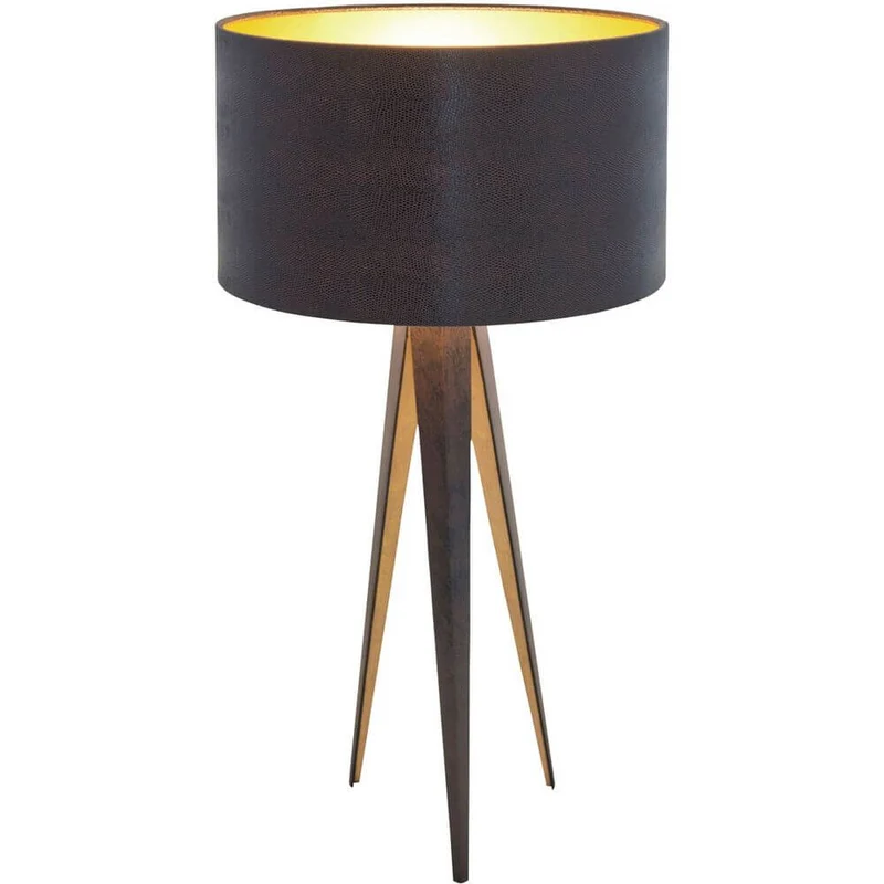 Tischleuchte Petra Eisen Braun-Schwarz-Gold