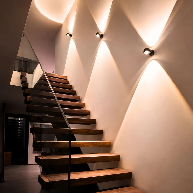 s.luce Beam Wandleuchte Up & Down mit Glaslinsen