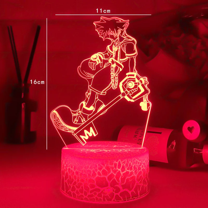 Kingdom Hearts Sora Keyblade Lampe Nacht Licht