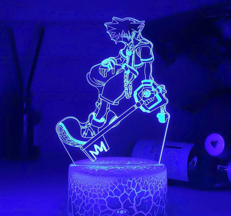 Kingdom Hearts Sora Keyblade Lampe Nacht Licht
