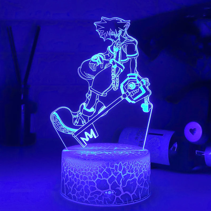 Kingdom Hearts Sora Keyblade Lampe Nacht Licht