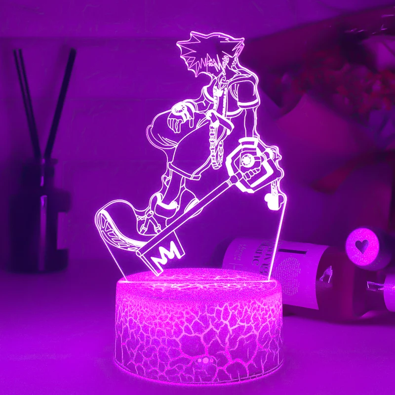 Kingdom Hearts Sora Keyblade Lampe Nacht Licht