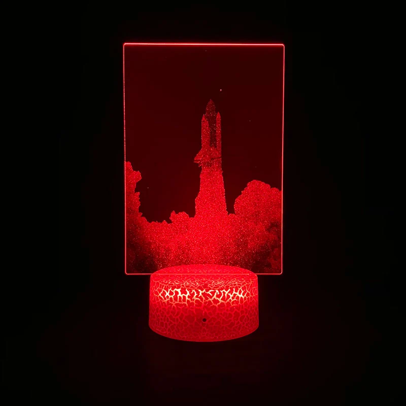 Nachtlicht mit Space Shuttle Start Motiv