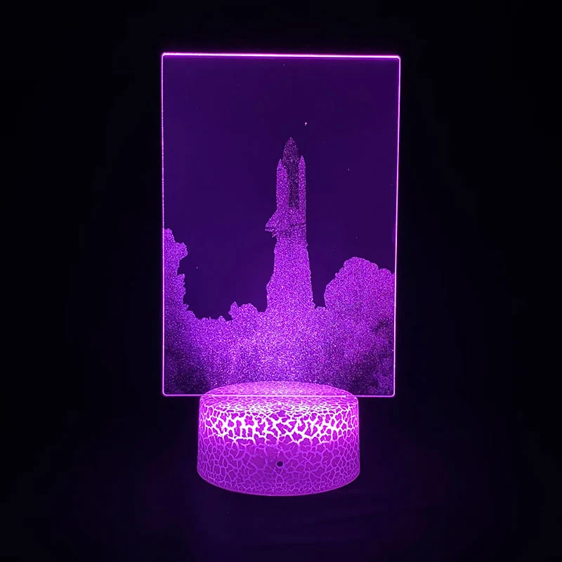 Nachtlicht mit Space Shuttle Start Motiv