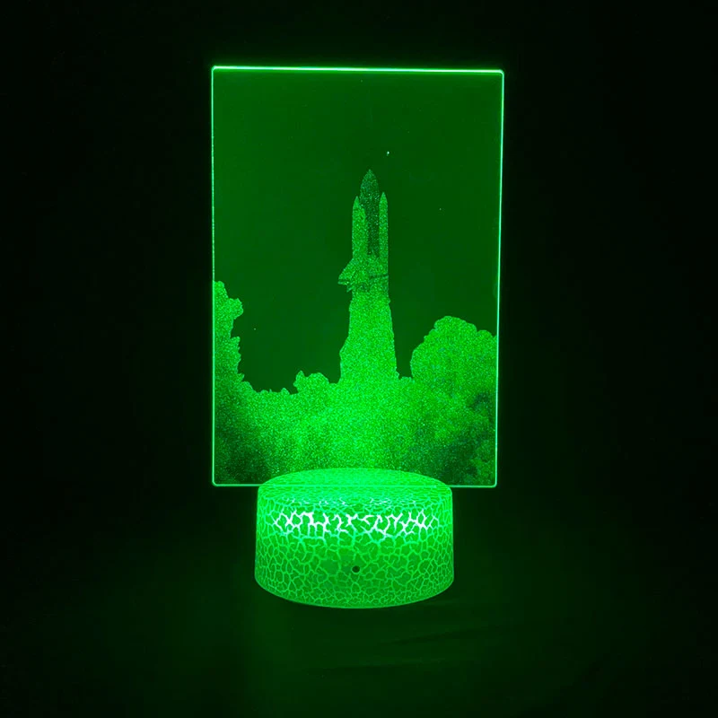 Nachtlicht mit Space Shuttle Start Motiv