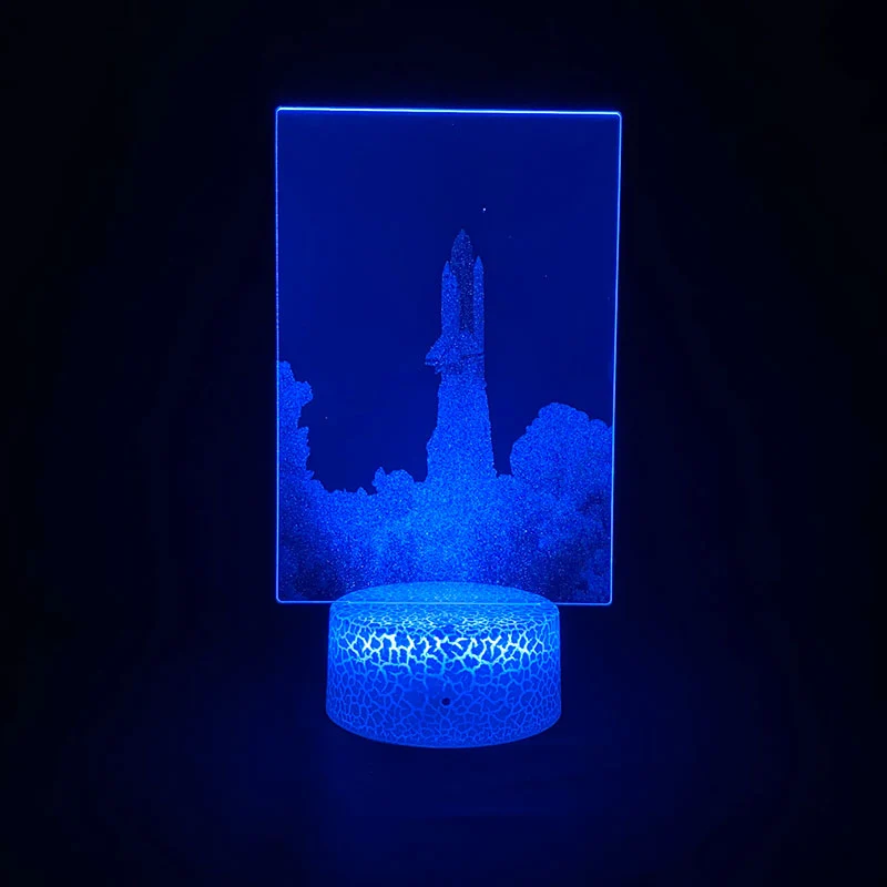 Nachtlicht mit Space Shuttle Start Motiv