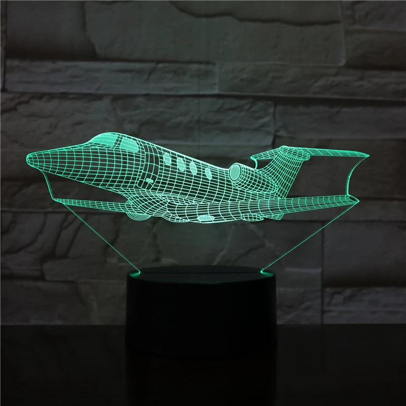 Nacht Lampe mit Privat Jet Motiv