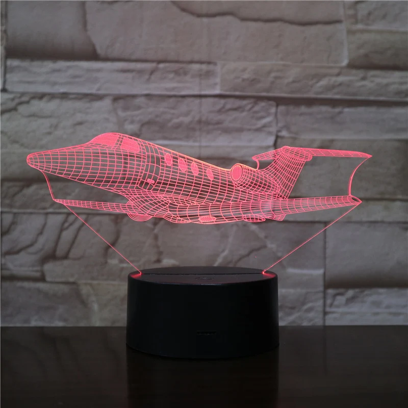 Nacht Lampe mit Privat Jet Motiv