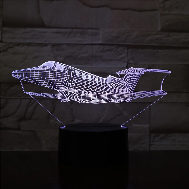 Nacht Lampe mit Privat Jet Motiv