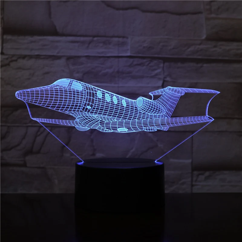 Nacht Lampe mit Privat Jet Motiv