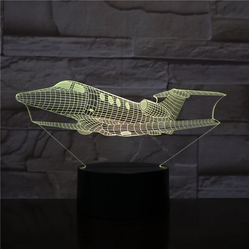 Nacht Lampe mit Privat Jet Motiv