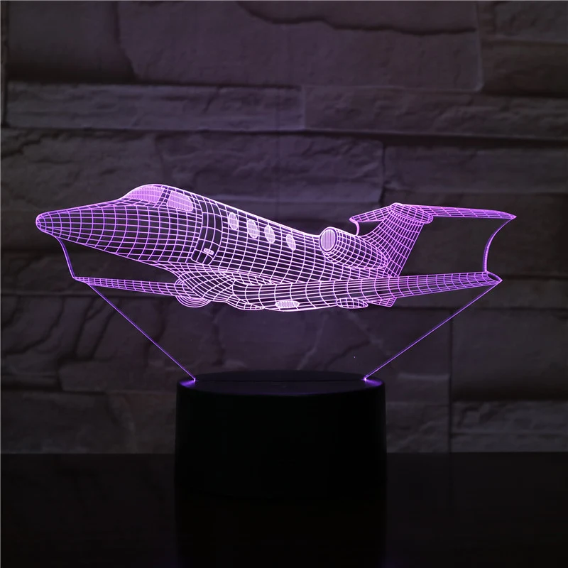 Nacht Lampe mit Privat Jet Motiv