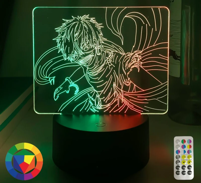 Dual Farben Tokyo Ghoul Nacht Lampe