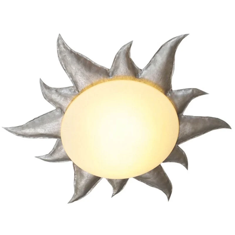 Deckenleuchte 2-flammig Sole Argento Eisen Silber