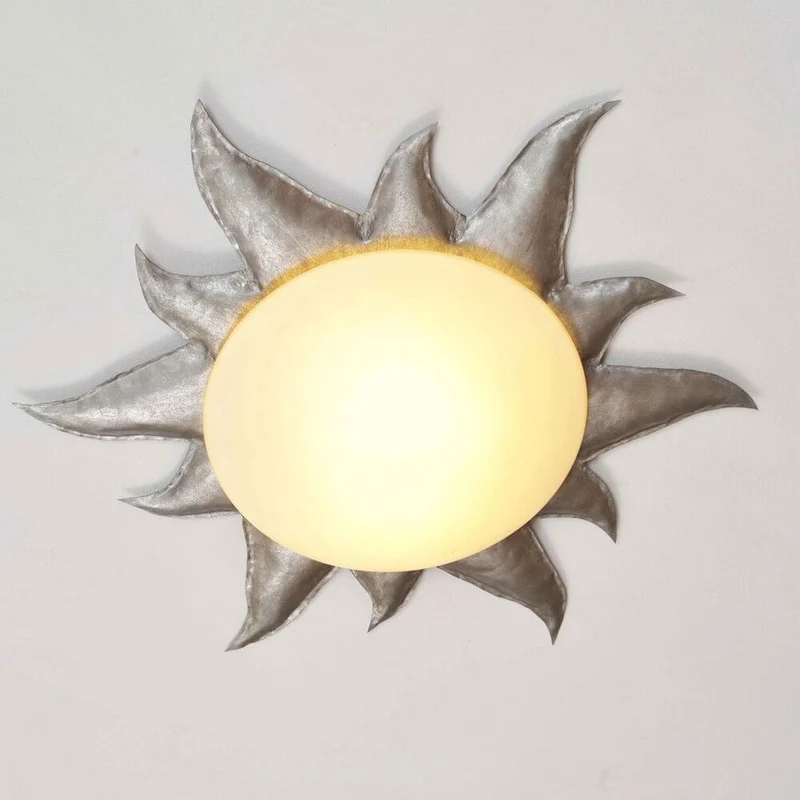 Deckenleuchte 2-flammig Sole Argento Eisen Silber