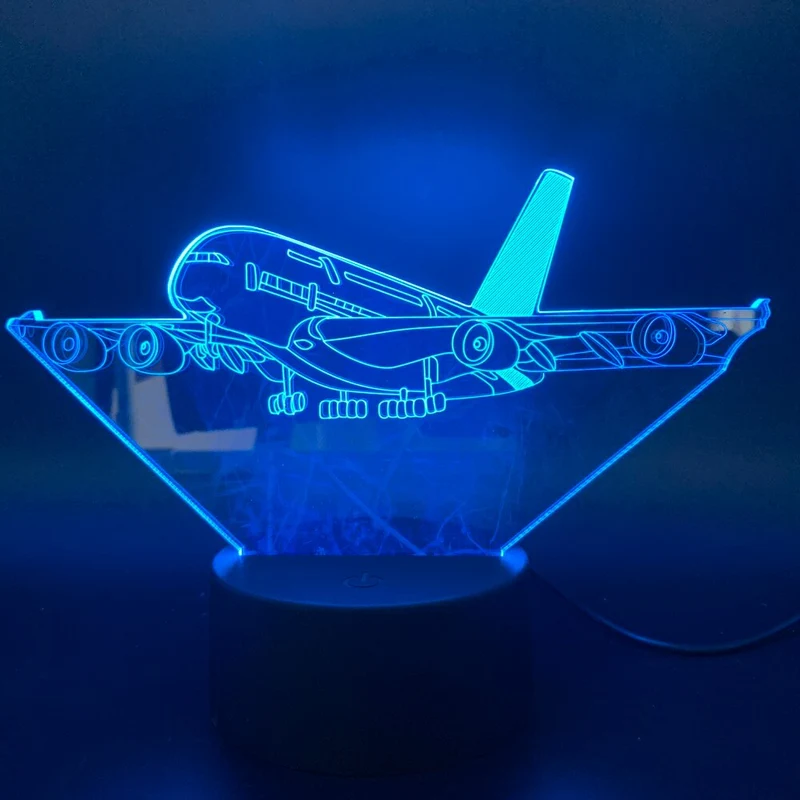 A380 Nachtlampe mit 3D LED Effekt