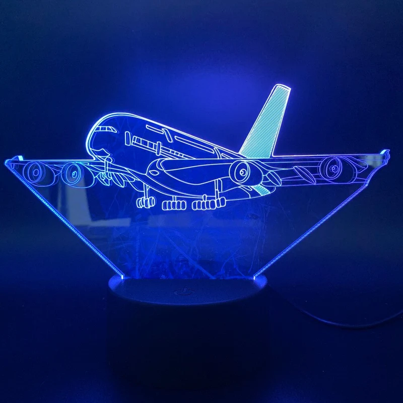 A380 Nachtlampe mit 3D LED Effekt