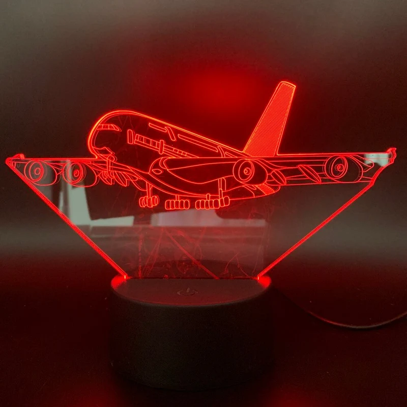 A380 Nachtlampe mit 3D LED Effekt
