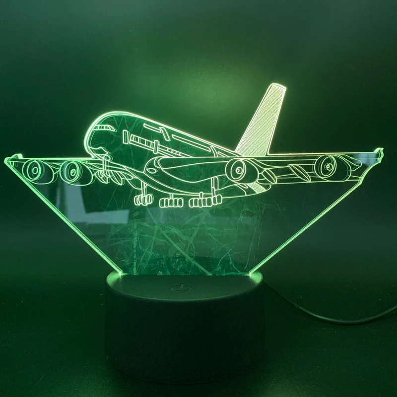 A380 Nachtlampe mit 3D LED Effekt