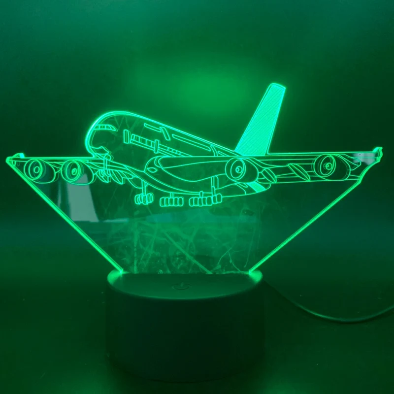 A380 Nachtlampe mit 3D LED Effekt