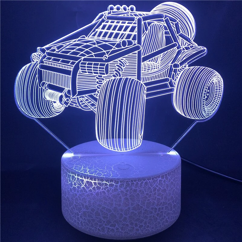 3D Hologram LED Nachtlicht mit Geländewagen Buggy Motiv