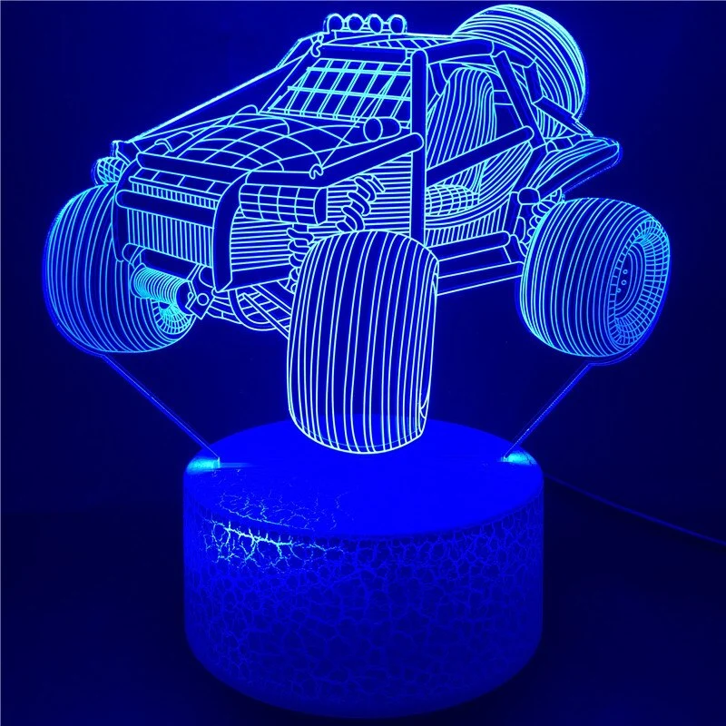 3D Hologram LED Nachtlicht mit Geländewagen Buggy Motiv