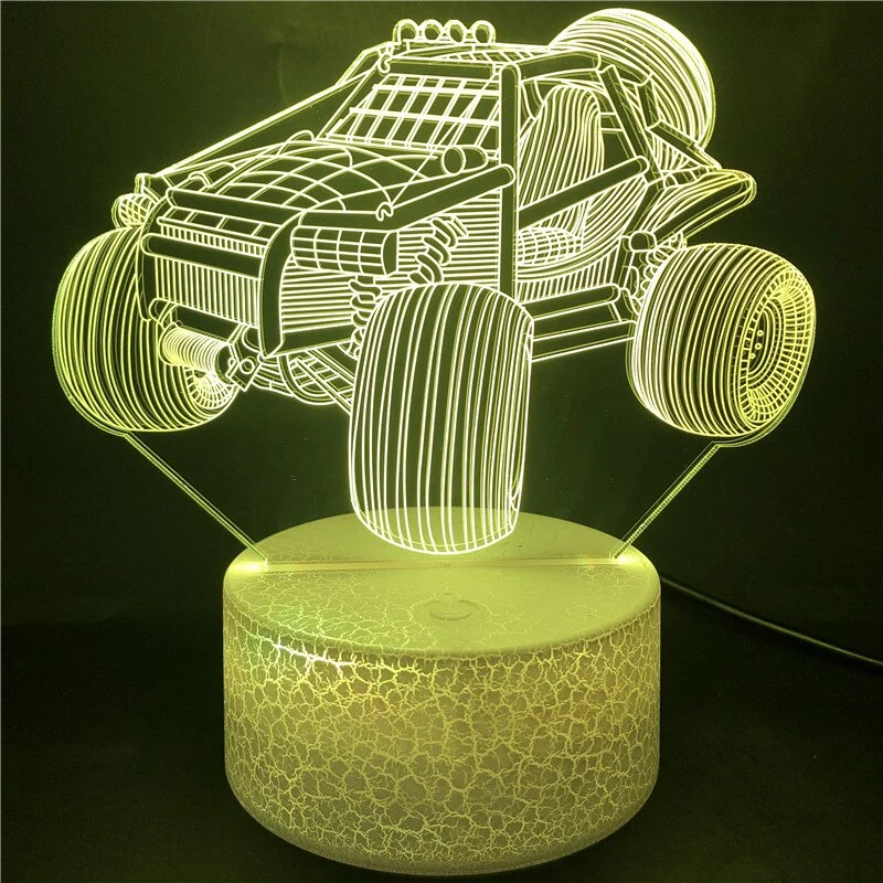 3D Hologram LED Nachtlicht mit Geländewagen Buggy Motiv