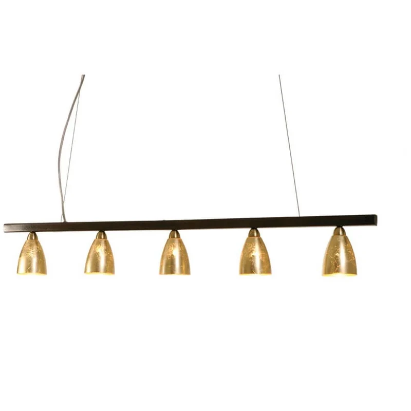Hängelampe 5-flammig Alice Trave Glas Gold