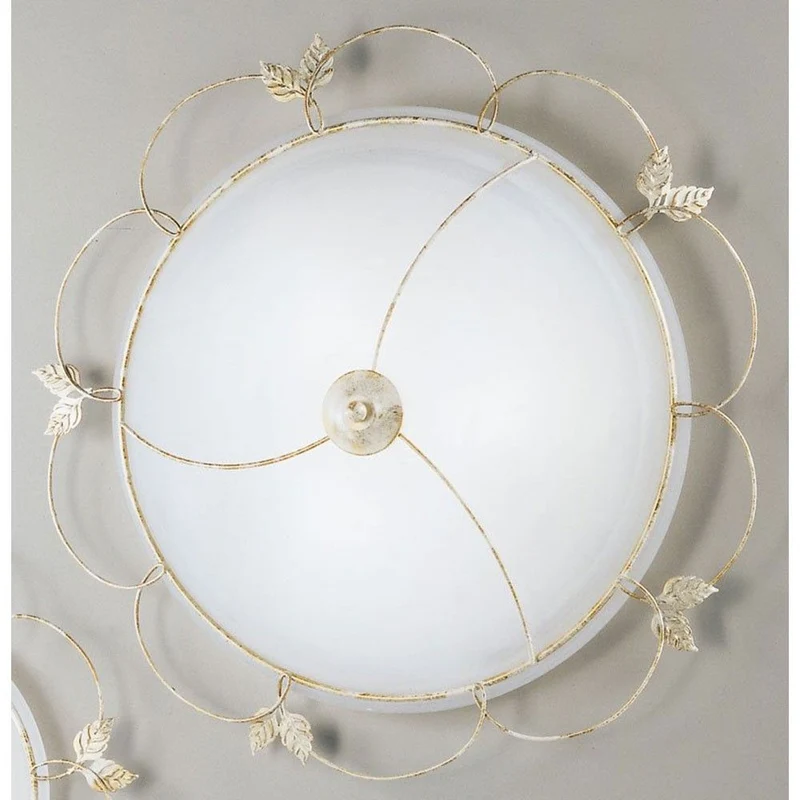 Deckenleuchte 3-flammig Altweiss-Gold Ø 64cm