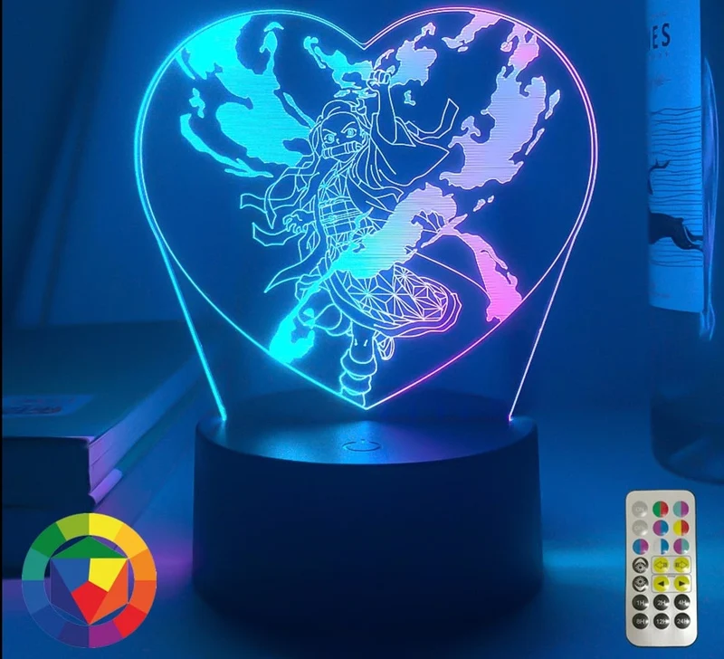 Demon Slayer Kamado Nezuko Nacht Licht Anime Lampe