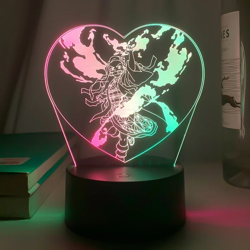 Demon Slayer Kamado Nezuko Nacht Licht Anime Lampe
