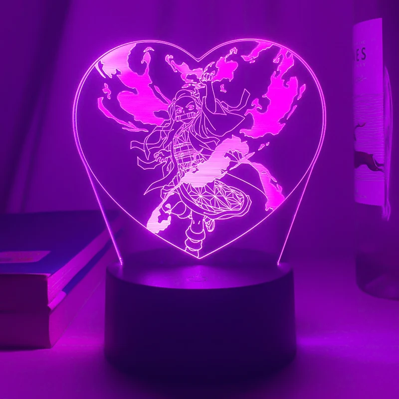 Demon Slayer Kamado Nezuko Nacht Licht Anime Lampe