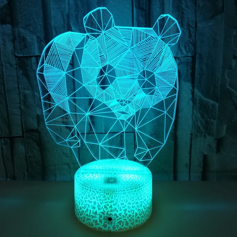 Tolle Nacht Lampe mit Panda Motiv und Farbwechsel