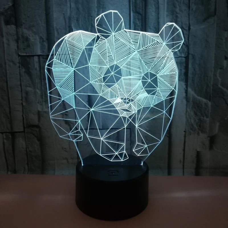 Tolle Nacht Lampe mit Panda Motiv und Farbwechsel