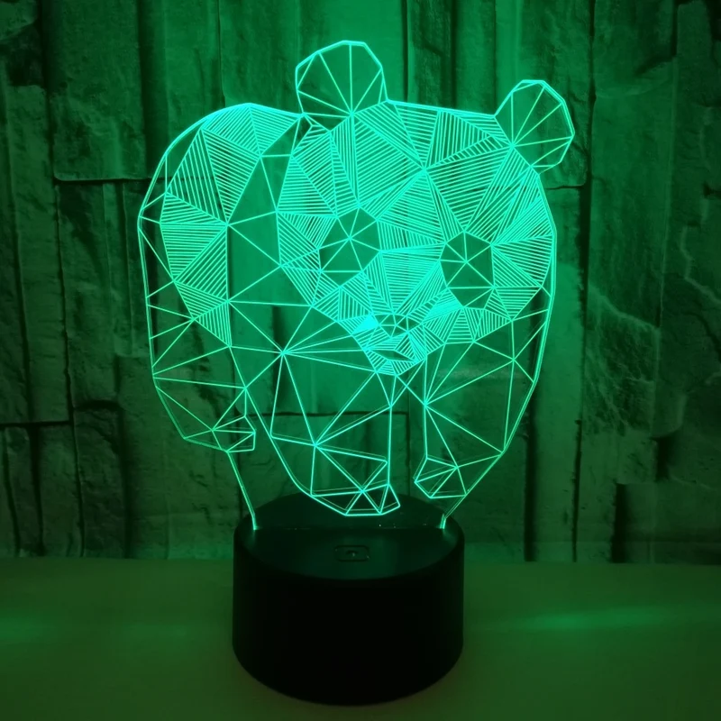 Tolle Nacht Lampe mit Panda Motiv und Farbwechsel