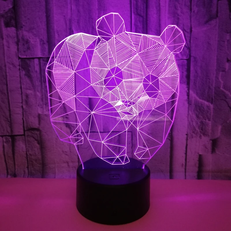 Tolle Nacht Lampe mit Panda Motiv und Farbwechsel