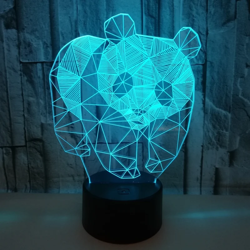 Tolle Nacht Lampe mit Panda Motiv und Farbwechsel