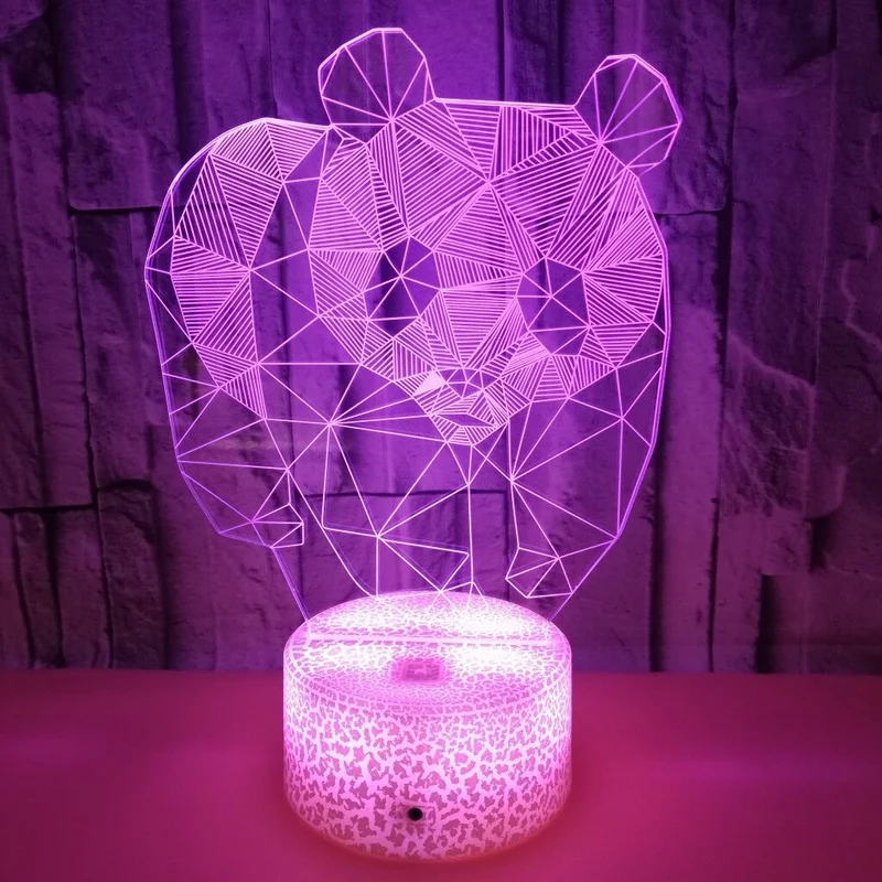 Tolle Nacht Lampe mit Panda Motiv und Farbwechsel