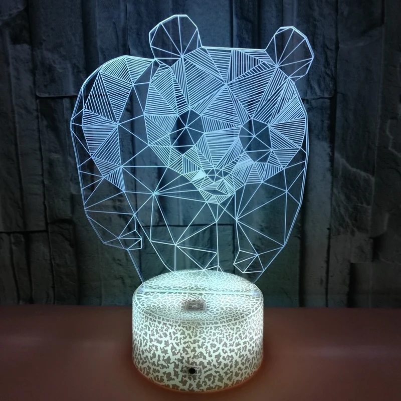 Tolle Nacht Lampe mit Panda Motiv und Farbwechsel