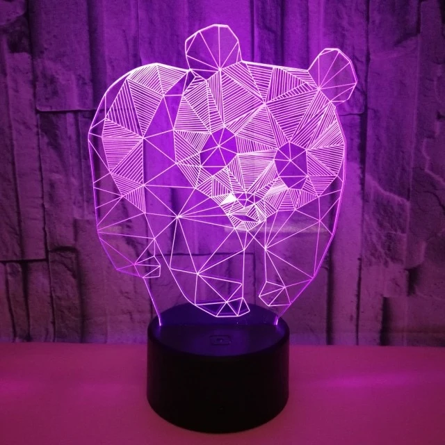 Tolle Nacht Lampe mit Panda Motiv und Farbwechsel