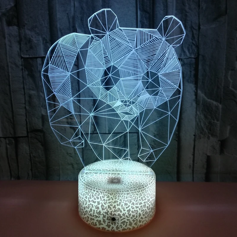 Tolle Nacht Lampe mit Panda Motiv und Farbwechsel