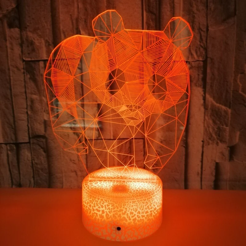 Tolle Nacht Lampe mit Panda Motiv und Farbwechsel